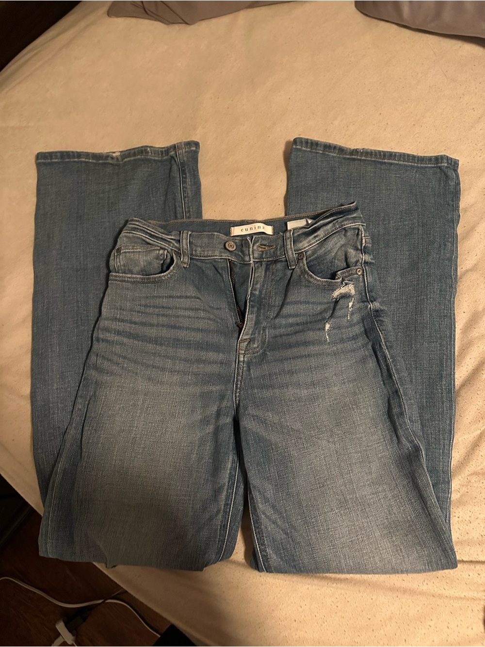 eunina Light Blue Flare Jeans